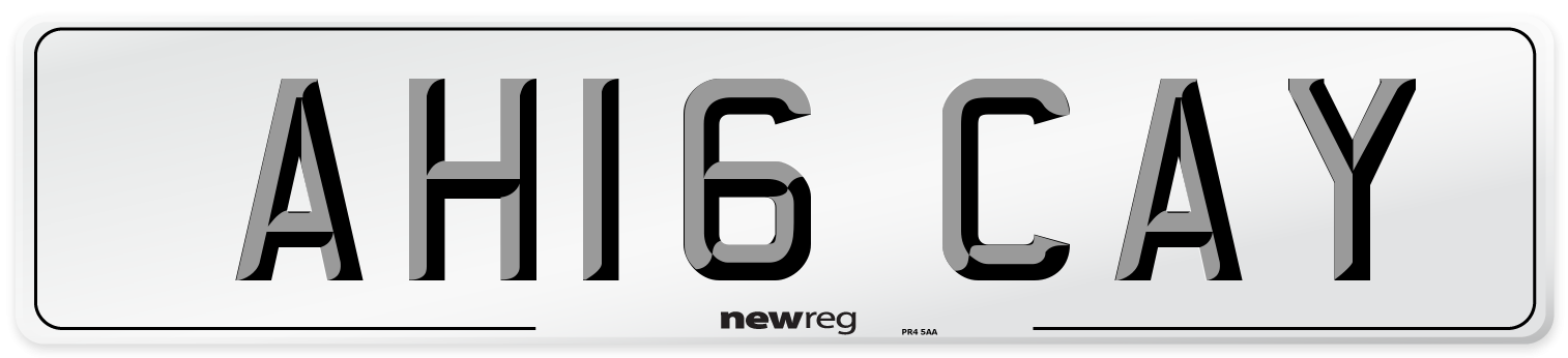AH16 CAY Number Plate from New Reg
